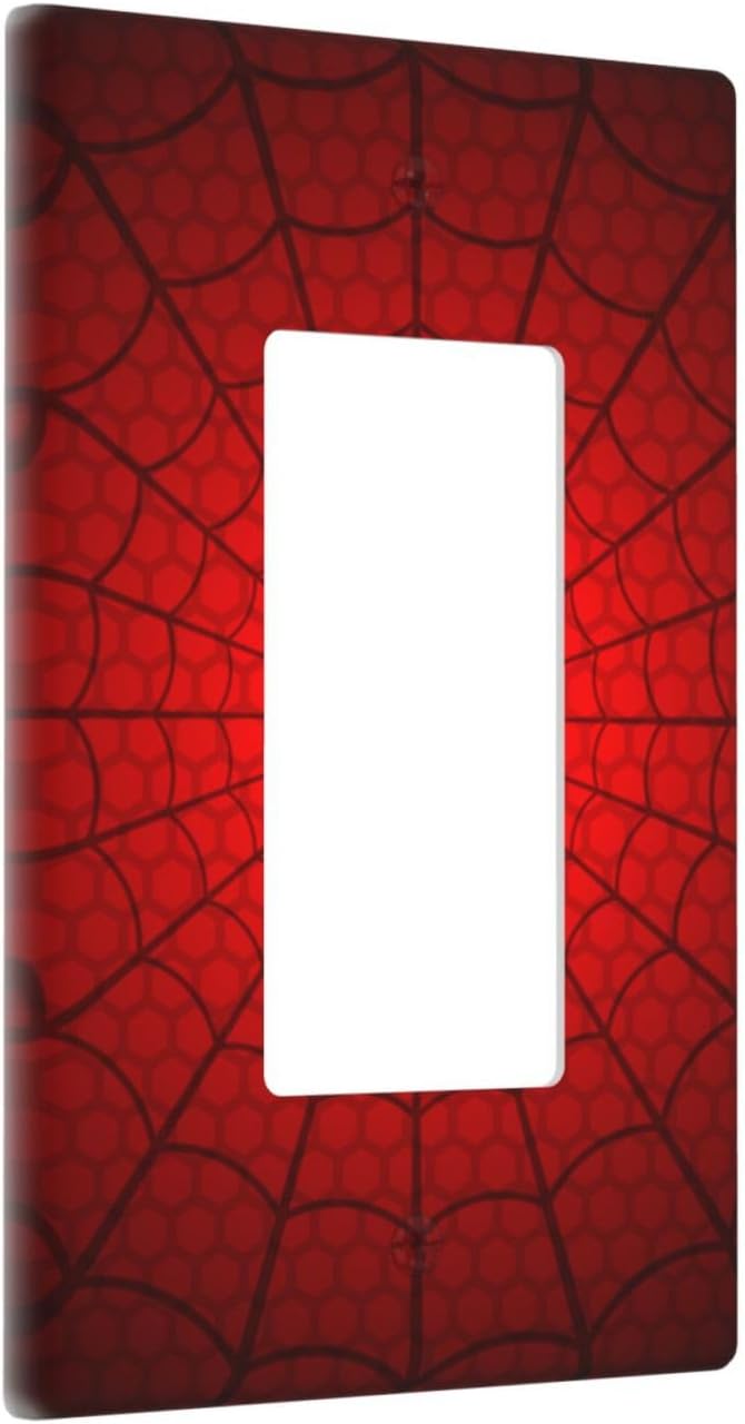 Giinly Spider Web Single Gang Rocker Light Switch Cover Plates Decorative Outlet Covers, 1 Gang Rocker Wall Plate - Image 2